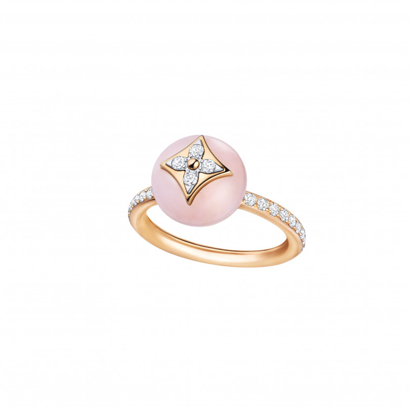 リング「バーグ B ブロッサム」ピンクゴールド×ピンクオパール×ダイヤモンド（59万円）