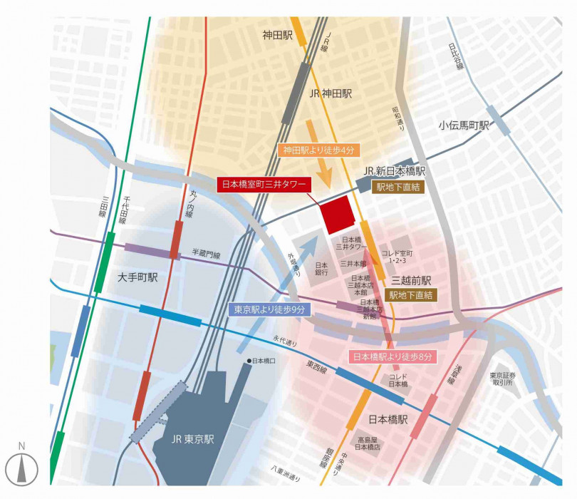 「日本橋室町三井タワー」エリアロケーション