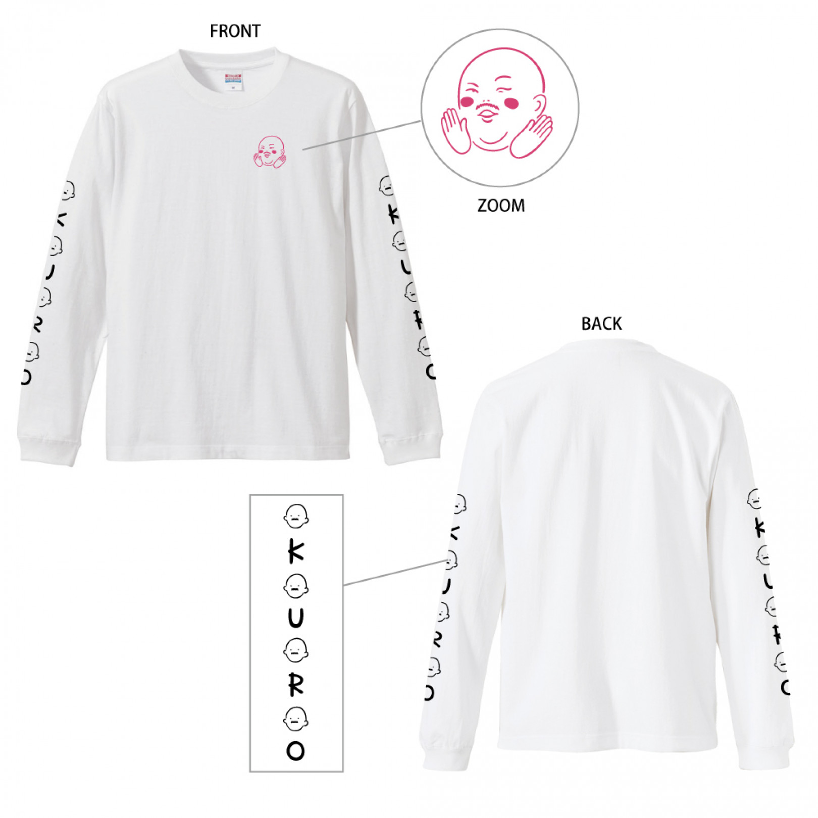 「L/S TEE」シロ（M / L / XL 3,500円）