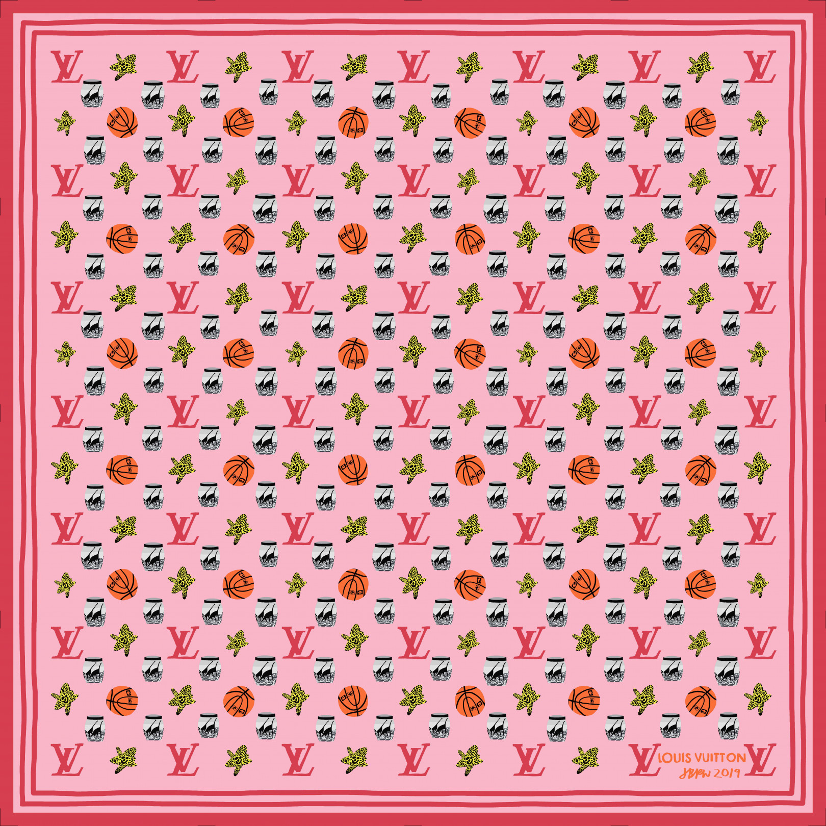 「Monogram square 90 pink」（5万2,000円）