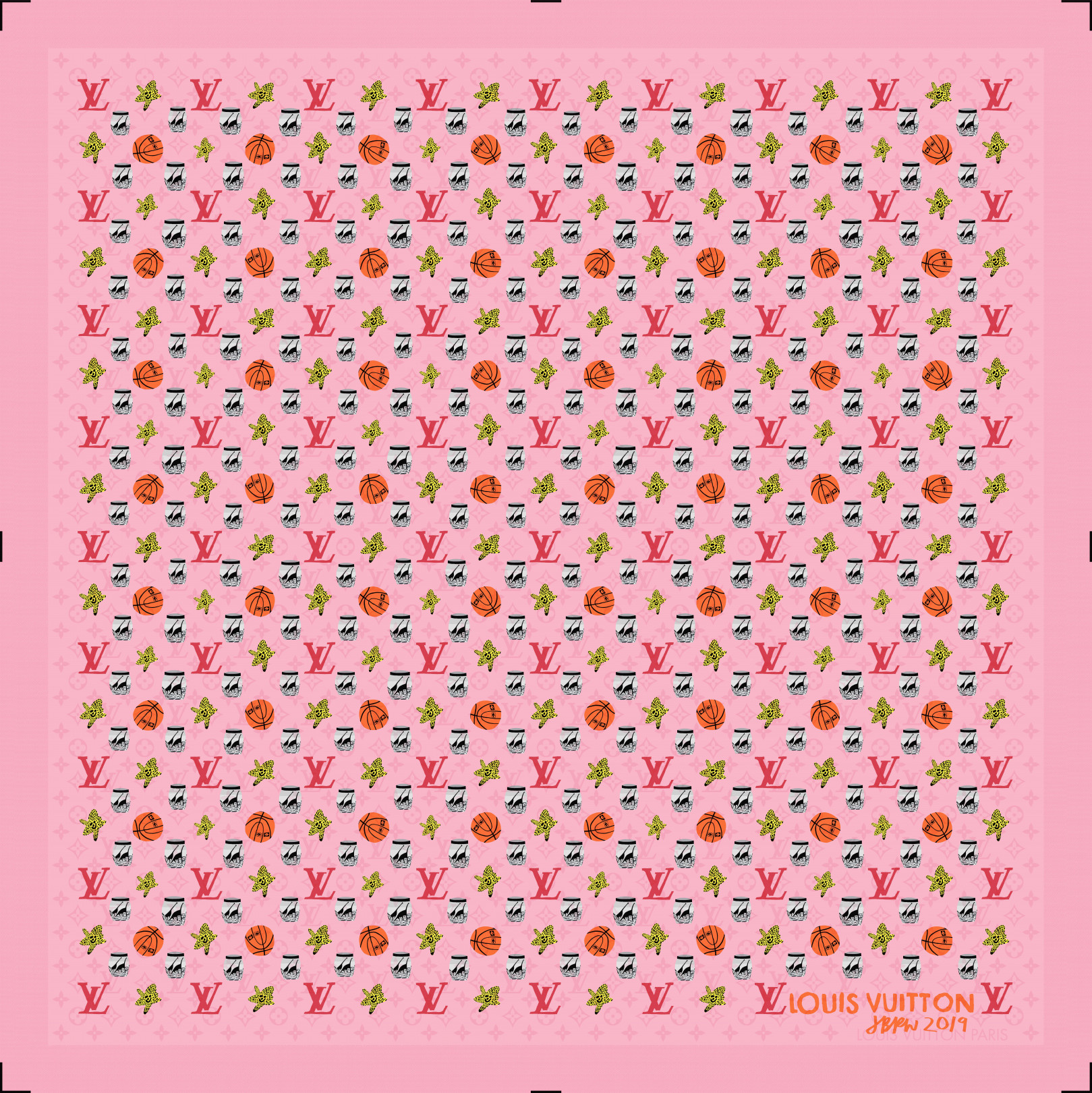 「Monogram shawl pink」（9万2,000円）
