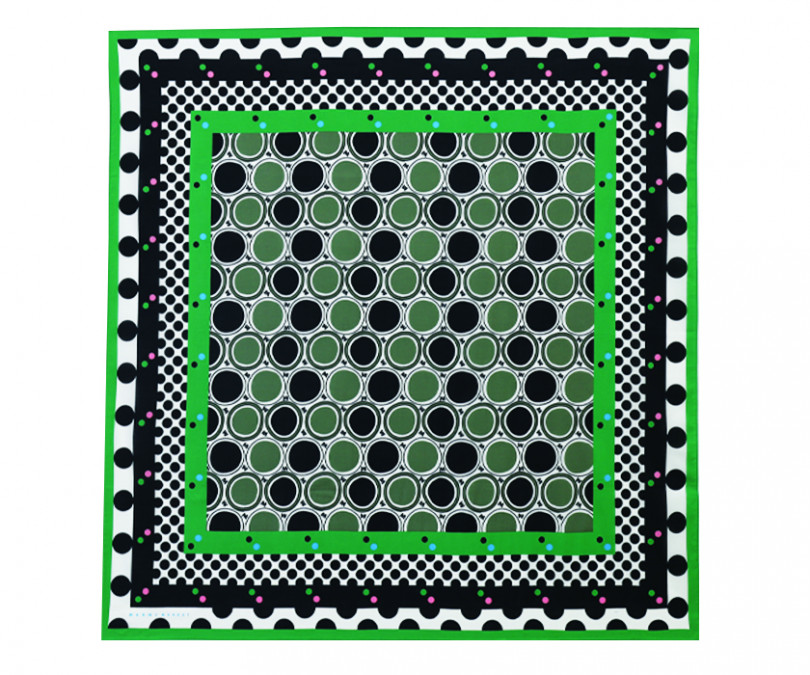 フロシキスカーフ「GREEN DOT」（7,500円 / 92x94cm）※新作