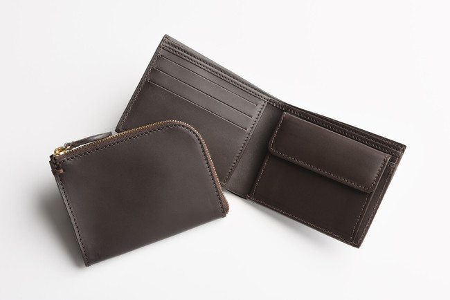 ボルドリーニ セレリア （左）ミニ財布（和光限定）  税込1万9,800円（9×11×マチ2cm） （右）二つ折財布（和光限定） 税込2万2,000円（9×11×マチ2.5cm）