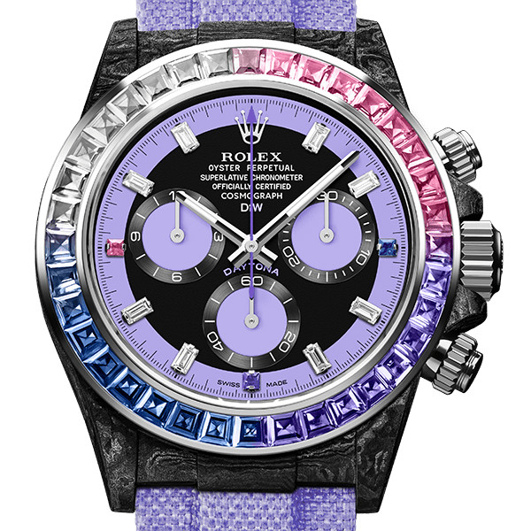 CARBON ROLEX DAYTONA RAINBOW VIOLET