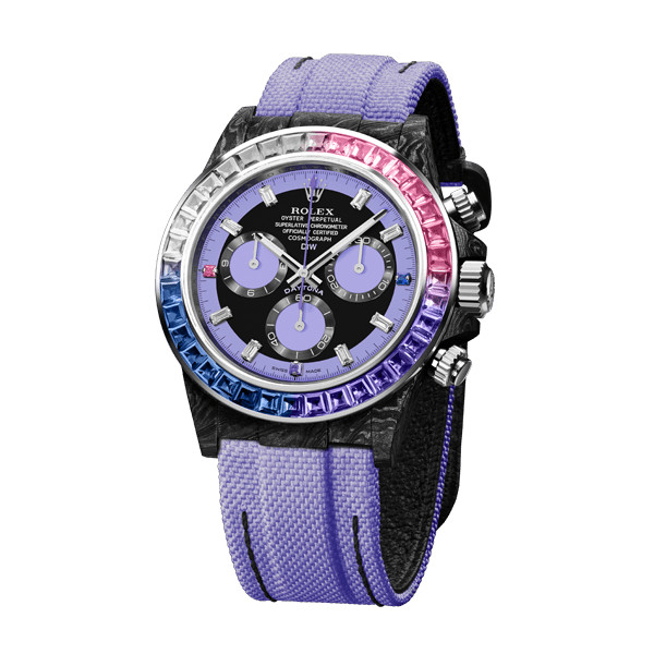 CARBON ROLEX DAYTONA RAINBOW VIOLET