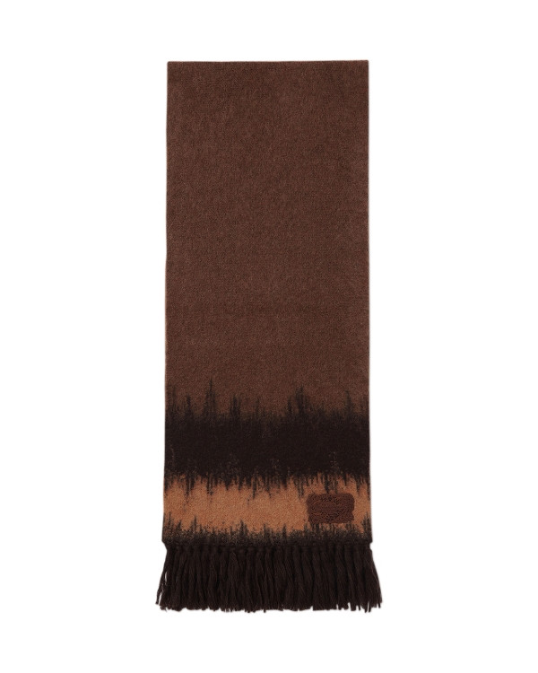 Wool Mohair Knitted Scarf 税込4万1,800円（Brown）