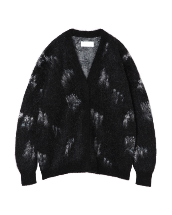 Wool Mohair Floral Knitted Cardigan 税込8万2,500円（Black）
