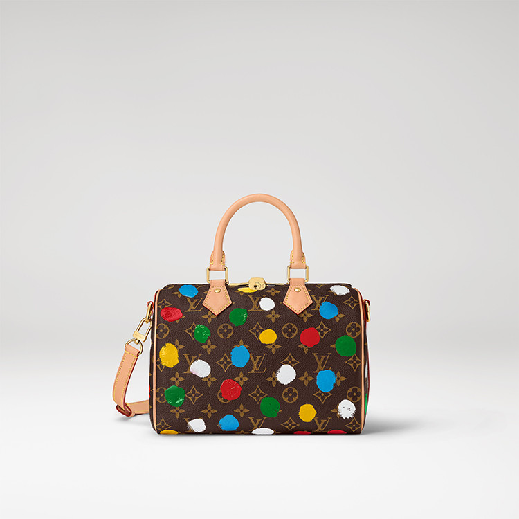 Louis Vuitton x Yayoi Kusama Speedy Bandoulière 25 in Monogram canvas with Painted Dots print