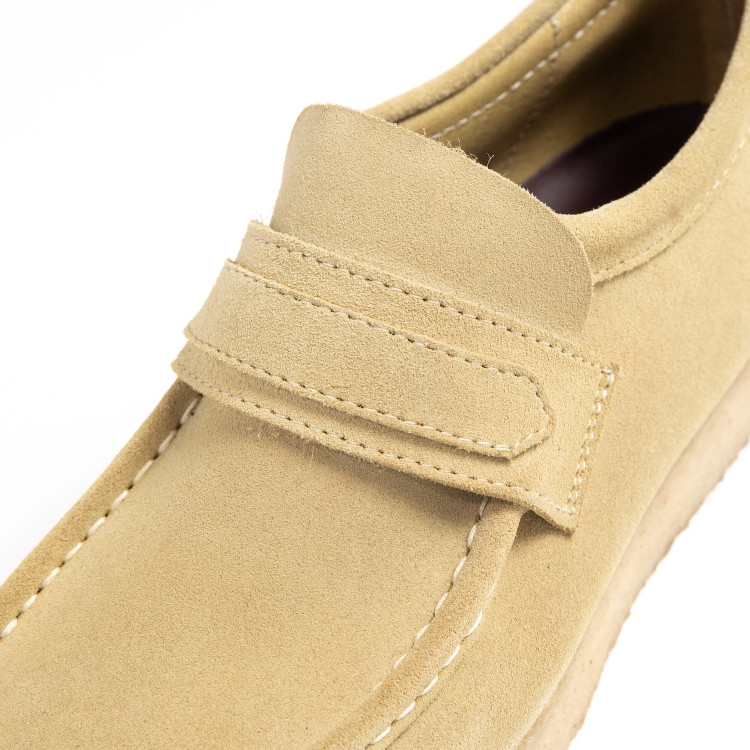 アイテム名：WALLABEE LOAFER／メンズワラビーローファー カラー：BLACK / MAPLE SUEDE サイズ：UK6~UK10（24~28cm） 価格：税込 2万6,400円