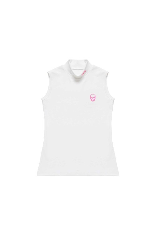 LPFG ウィメンズ スリーブレスモックネックシャツ フルオモチーフ カラー：ホワイト × ピンク  3万9,600円（税込）